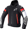 Alpinestars Zaca Air,  textile jacket waterproof,  color: Black/White/Neon-Red,  size: XXL