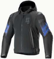 Alpinestars Zaca Air Veno,  textile jacket waterproof,  color: Black/Blue,  size: XXL