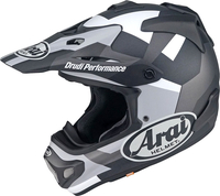 Arai MX-V Block,  cross helmet,  color: Matt Black/White,  size: L