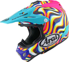 Arai MX-V EVO Stream,  motocross helmet,  color: Neon-Yellow/Neon-Pink/Turquoise/White,  size: L