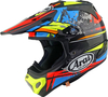 Arai MX-V EVO Track,  motocross helmet,  color: Black/Yellow/Blue/Red,  size: XL