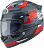 Arai Quantic Abstract,  full face helmet,  color: Black/White/Red/Grey,  size: XL