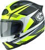Arai Quantic Mark,  full face helmet,  color: Black/Grey/Neon-Yellow/White,  size: M