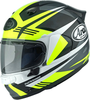 Arai Quantic Mark,  full face helmet,  color: Black/Grey/Neon-Yellow/White,  size: M