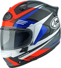 Arai Quantic Mark,  full face helmet,  color: Black/Grey/Red/Blue,  size: XL