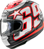 Arai RX-7V Evo Hayden Reset,  full face helmet,  color: Black/White/Red,  size: XS