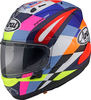 Arai RX-7V Evo Misano,  integral helmet,  color: Blue/Red/Orange/Pink,  size: S