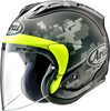 Arai SZ-R VAS Mimetic,  jet helmet,  color: Matt Black/Grey/Neon-Yellow,  size: S