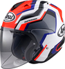 Arai SZ-R VAS RSW,  jet helmet,  color: Matt White/Red/Blue/Black/Grey,  size: XS