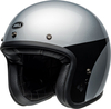 Bell Custom 500 Chassis,  open face helmet,  color: Silver/Black,  size: L