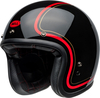 Bell Custom 500 Chief,  open face helmet,  color: Black/Red,  size: L