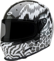 Bell Eliminator Carbon Deathspray,  full face helmet,  color: Black/White,  size: M