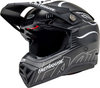 Bell Moto-10 Spherical MIPS Fasthouse Raven,  motocross helmet,  color: Matt Black/White,  size: L