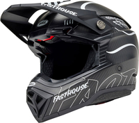 Bell Moto-10 Spherical MIPS Fasthouse Raven,  motocross helmet,  color: Matt Black/White,  size: L