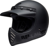 Bell Moto-3 Classic,  motocross helmet,  color: Matt-Black/Black,  size: XXL