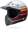 Bell Moto-3 RSD Saddleback,  motocross helmet,  color: White/Black/Dark Red/Orange,  size: S