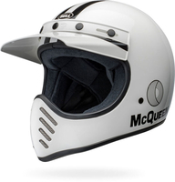 Bell Moto-3 Steve McQueen,  motocross helmet,  color: White/Black,  size: XL