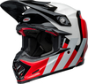 Bell Moto-9S Flex Hello Cousteau Stripes,  cross helmet,  color: Black/White/Red,  size: L