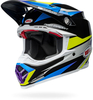 Bell Moto-9S Flex Pro Circuit 24,  cross helmet,  color: Black/Blue/Neon-Yellow,  size: S