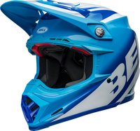 Bell Moto-9S Flex Rail,  motocross helmet,  color: Blue/Light Blue/White,  size: L