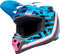 Bell MX-9 MIPS Breakdance,  motocross helmet,  color: Light Blue/Black/White/Pink,  size: S