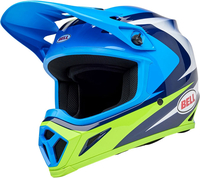 Bell MX-9 MIPS Jackal,  motocross helmet,  color: Light Blue/Blue/White/Neon-Green,  size: XL