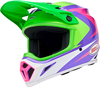 Bell MX-9 MIPS Jackal,  motocross helmet,  color: Neon-Green/Purple/Pink/White,  size: S