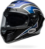 Bell Race Star DLX Flex Xenon,  full face helmet,  color: Black/Blue/White,  size: S