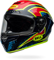 Bell Race Star DLX Flex Xenon,  full face helmet,  color: Black/Red/Neon-Yellow/Blue,  size: M