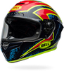 Bell Race Star DLX Flex Xenon,  full face helmet,  color: Black/Red/Neon-Yellow/Blue,  size: S