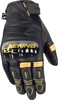 Bering Axel,  gloves perforated women,  color: Black/Gold,  size: 7