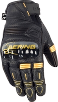 Bering Axel,  gloves perforated women,  color: Black/Gold,  size: 8