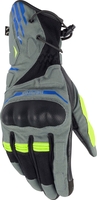 Bering Bakundu,  gloves,  color: Black/Grey/Blue/Neon-Yellow,  size: 9