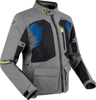 Bering Bakundu,  textile jacket waterproof,  color: Grey/Black/Blue,  size: XXL