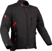 Bering Cobalt,  textile jacket waterproof,  color: Black/Red,  size: 4XL
