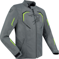 Bering Dundy,  textile jacket waterproof,  color: Grey/Neon-Yellow,  size: M