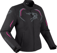 Bering Dundy,  textile jacket waterproof women,  color: Black/Pink,  size: T2