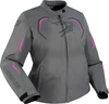 Bering Dundy,  textile jacket waterproof women,  color: Grey/Black/Pink,  size: Belly T2