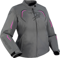 Bering Dundy,  textile jacket waterproof women,  color: Grey/Black/Pink,  size: Belly T2