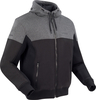 Bering Hoodiz Vented,  textile jacket,  color: Black/Dark Grey,  size: XL