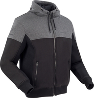 Bering Hoodiz Vented,  textile jacket,  color: Black/Dark Grey,  size: XL