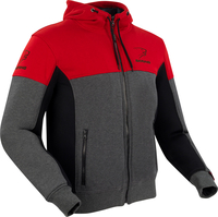 Bering Hoodiz Vented,  textile jacket,  color: Dark Grey/Black/Red,  size: S