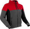 Bering Hoodiz Vented,  textile jacket,  color: Dark Grey/Black/Red,  size: XXL