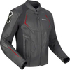 Bering Radial,  leather jacket,  color: Black/Red,  size: 4XL