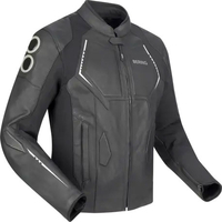 Bering Radial,  leather jacket,  color: Black/White,  size: S