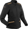 Bering Shine,  textile jacket waterproof women,  color: Black/Gold,  size: T5