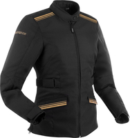Bering Shine,  textile jacket waterproof women,  color: Black/Gold,  size: T6