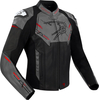Bering Snap,  leather jacket,  color: Black/Grey/Red,  size: 3XL