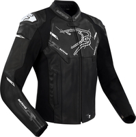 Bering Snap,  leather jacket,  color: Black/White,  size: XL