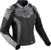 Bering Snap,  leather jacket women,  color: Black/Grey/White/Red,  size: T2